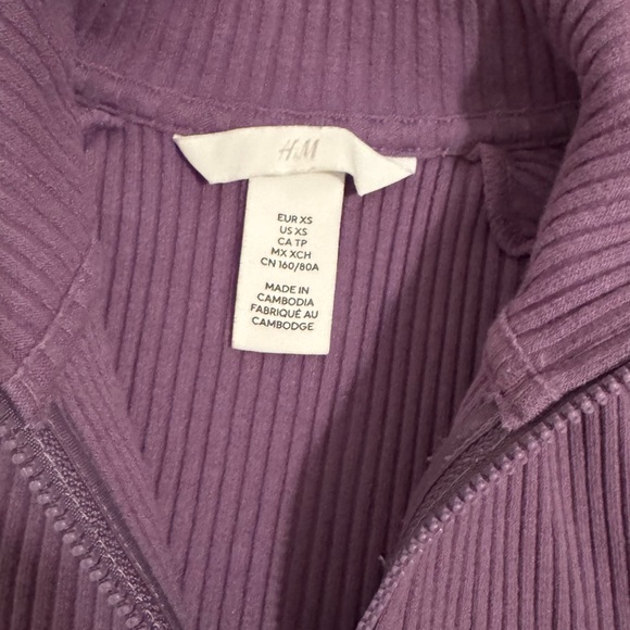 H&M Lavender Ribbed Jacket - Picture 2 of 3